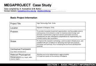 MEGAPROJECT Case Study