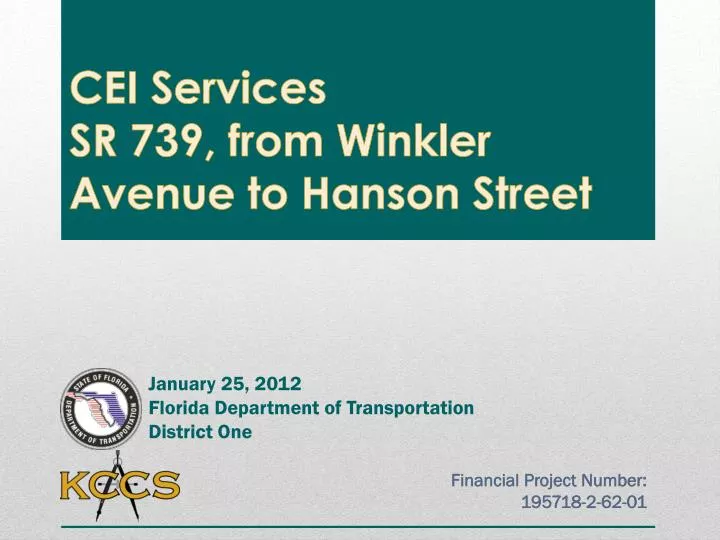 cei services sr 739 from winkler avenue to hanson street