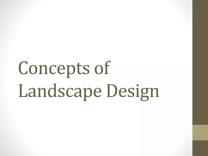 concepts of landscape design