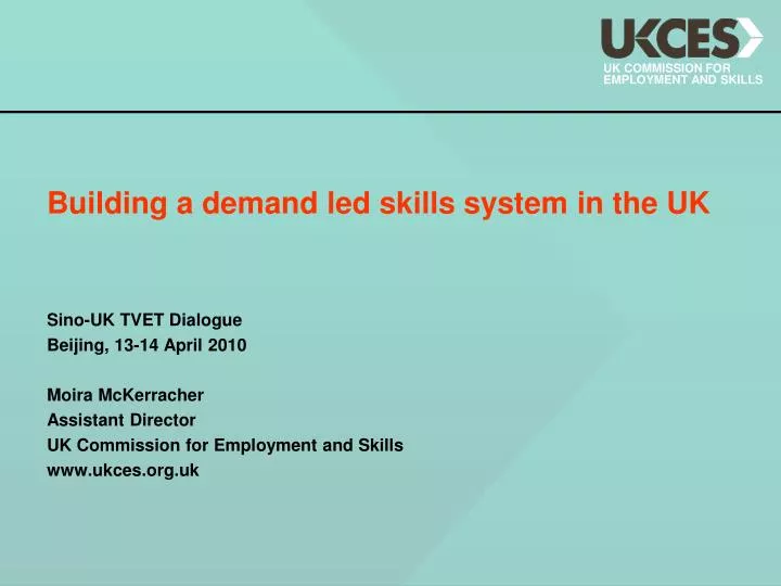 building a demand led skills system in the uk