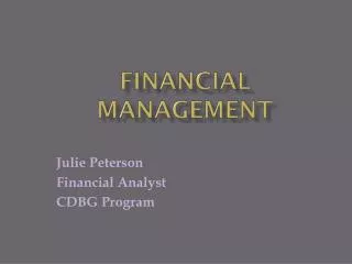 Financial Management