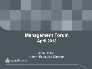 Management Forum April 2013