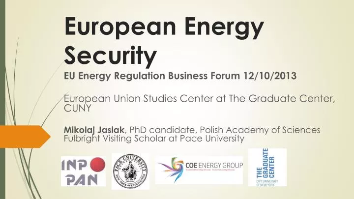 european energy security