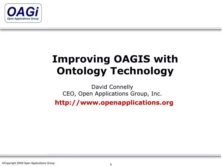 improving oagis with ontology technology