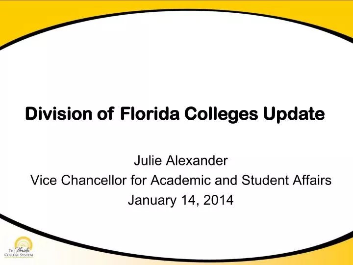 division of florida colleges update