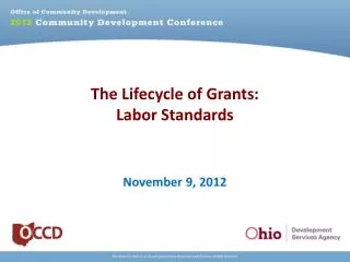 The Lifecycle of Grants: Labor Standards