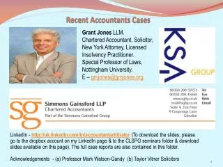 Recent Accountants Cases