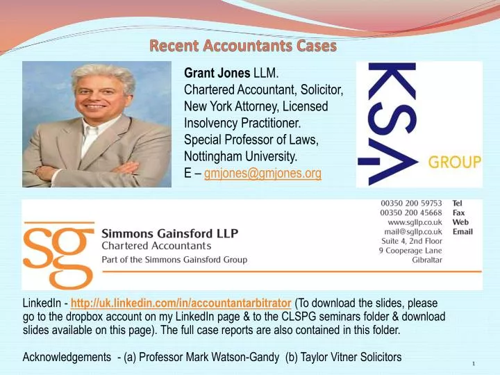recent accountants cases
