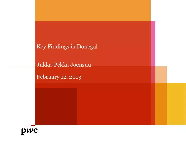 key findings in donegal jukka pekka joensuu february 12 2013