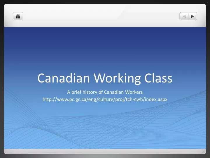 canadian working class