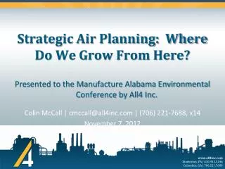 Strategic Air Planning: Where Do We Grow From Here?