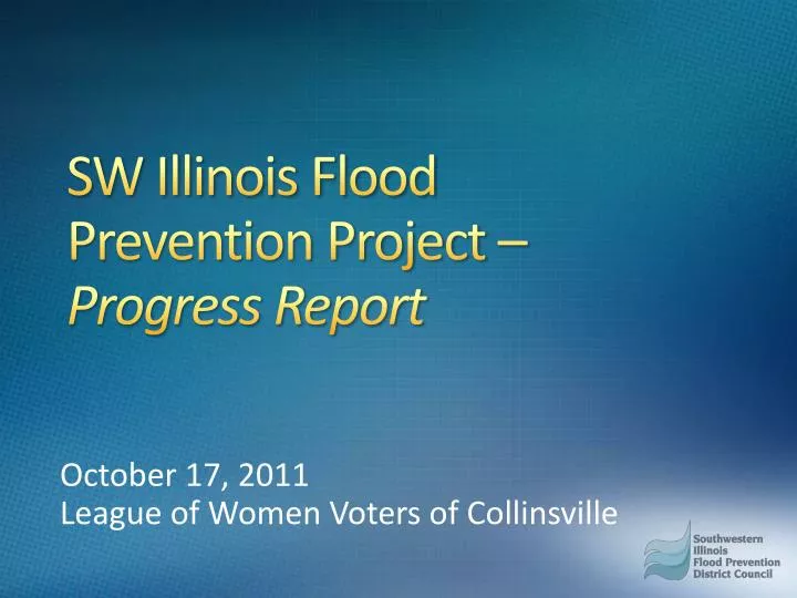 sw illinois flood prevention project progress report