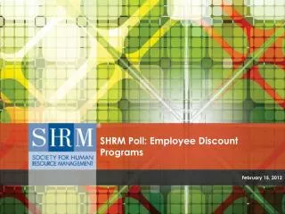 SHRM Poll: Employee Discount Programs