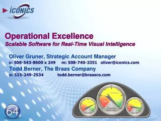 Operational Excellence Scalable Software for Real-Time Visual Intelligence
