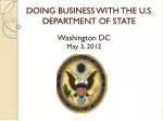 DOING BUSINESS WITH THE U.S. DEPARTMENT OF STATE