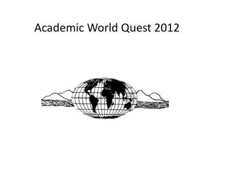 Academic World Q uest 2012
