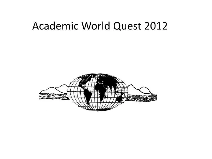 academic world q uest 2012