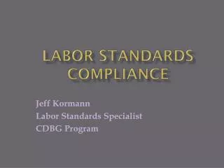 Labor Standards Compliance
