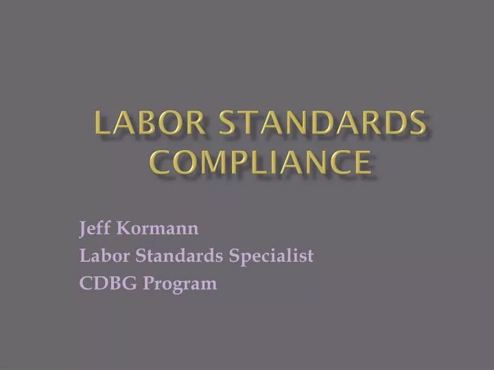 labor standards compliance