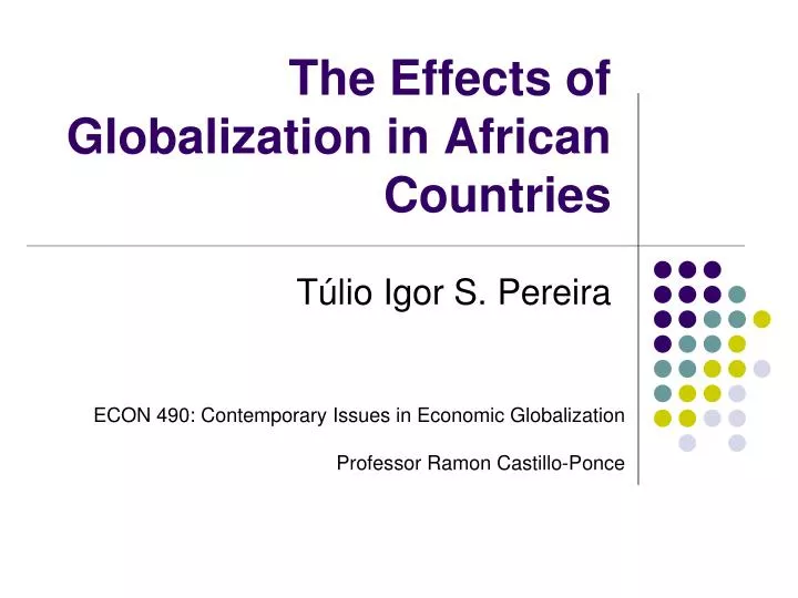 the effects of globalization in african countries