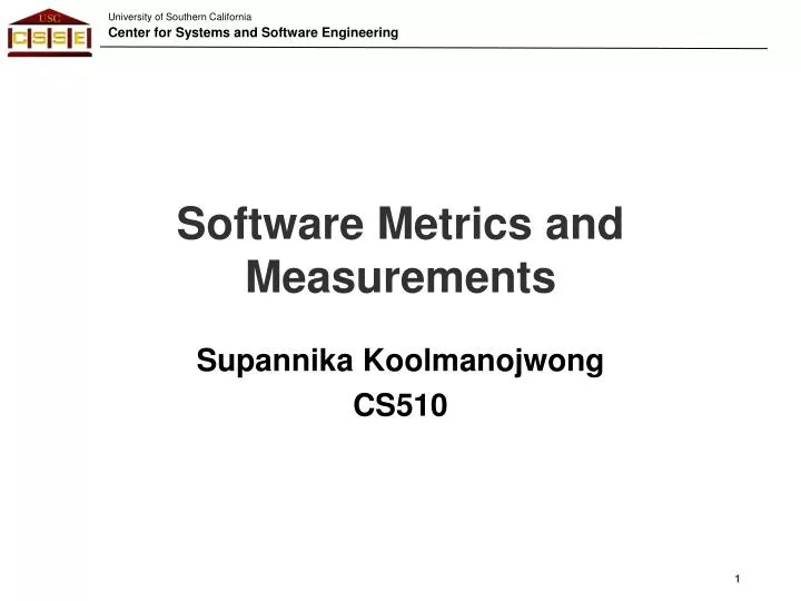 software metrics and measurements