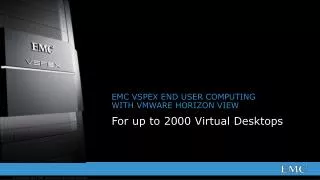 EMC VSPEX END USER COMPUTING WITH VMWARE HORIZON VIEW