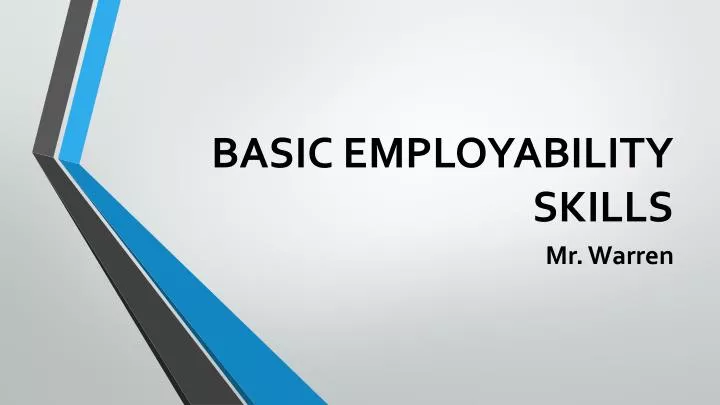 basic employability skills