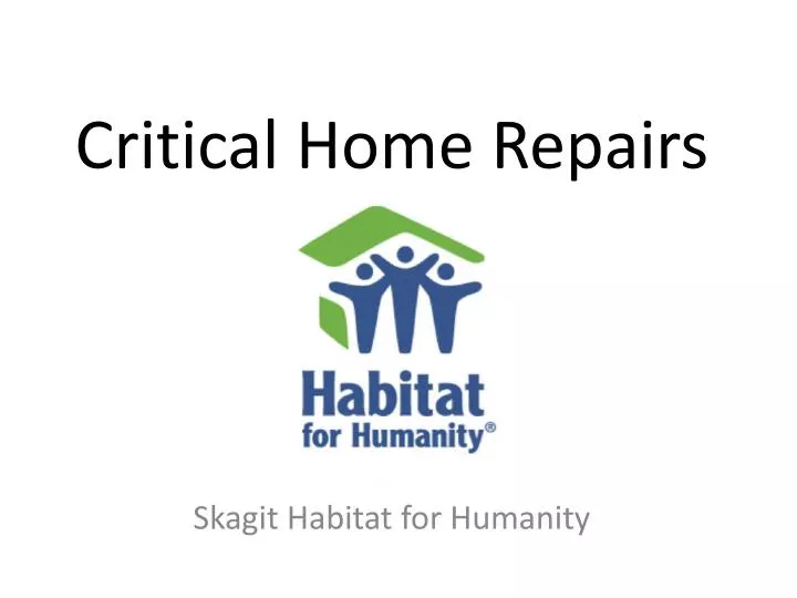 critical home repairs