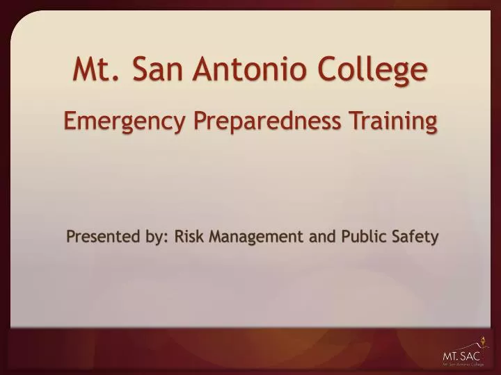 mt san antonio college emergency preparedness training