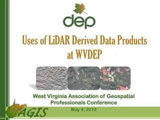 Uses of LiDAR Derived Data Products at WVDEP