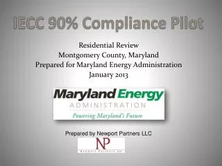 IECC 90% Compliance Pilot