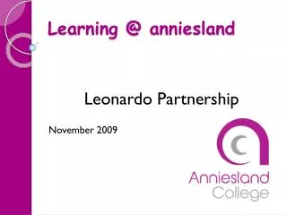 Learning @ anniesland