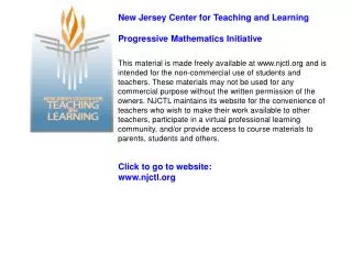 Click to go to website: www.njctl.org