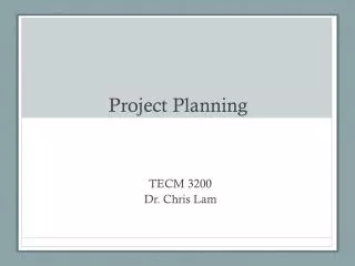 Project Planning