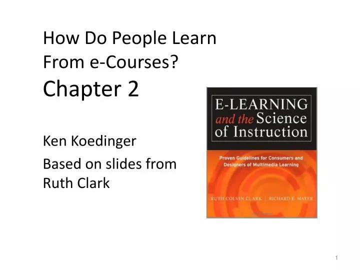 how do people learn from e courses chapter 2