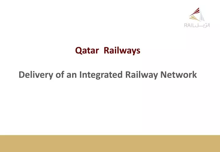 qatar railways delivery of an integrated railway network