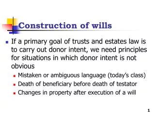 Construction of wills