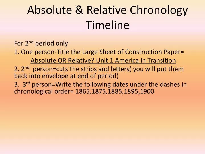 absolute relative chronology timeline