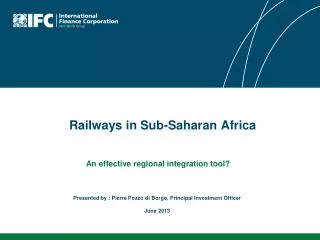 Railways in Sub-Saharan Africa