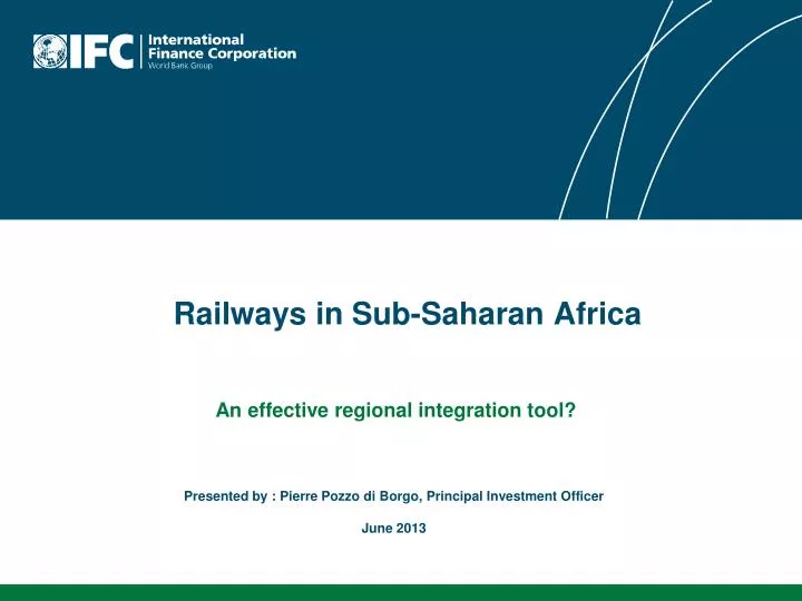 railways in sub saharan africa