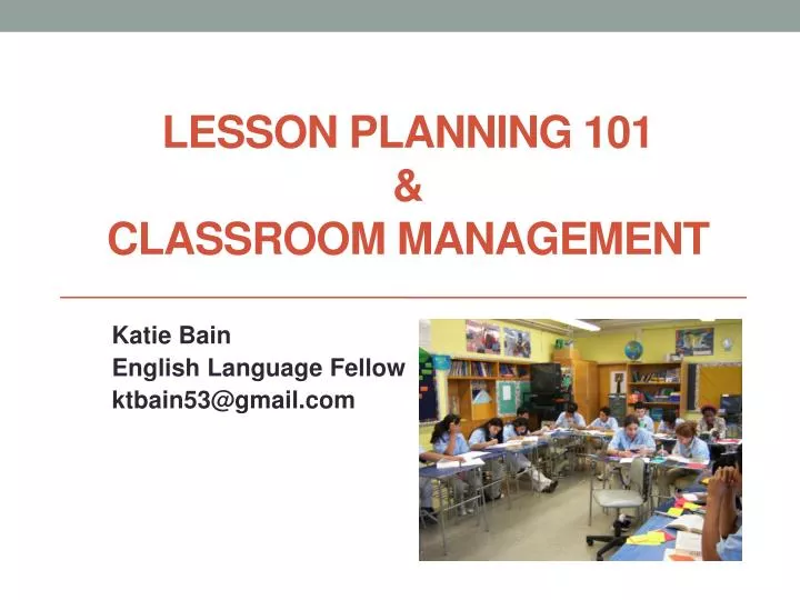lesson planning 101 classroom management
