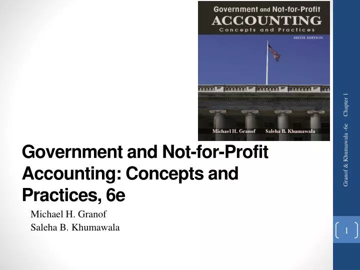 government and not for profit accounting concepts and practices 6e