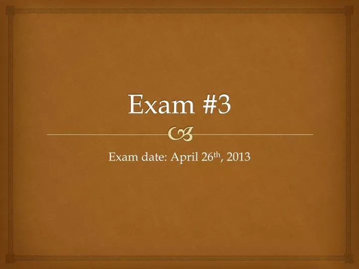 exam 3
