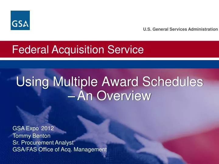 using multiple award schedules an overview