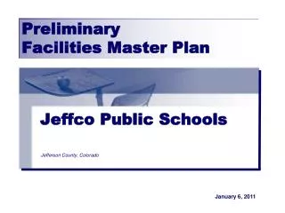 Preliminary Facilities Master Plan