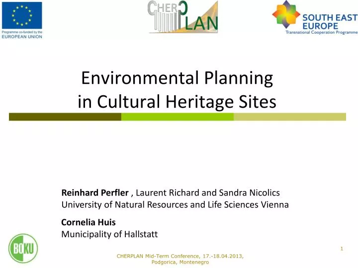 cherplan enhancement of cultural heritage through environmental planning and management