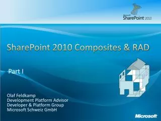 SharePoint 2010 Composites &amp; RAD