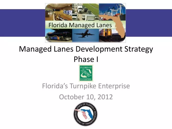 managed lanes development strategy phase i