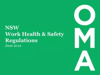 NSW Work Health &amp; Safety Regulations June 2012