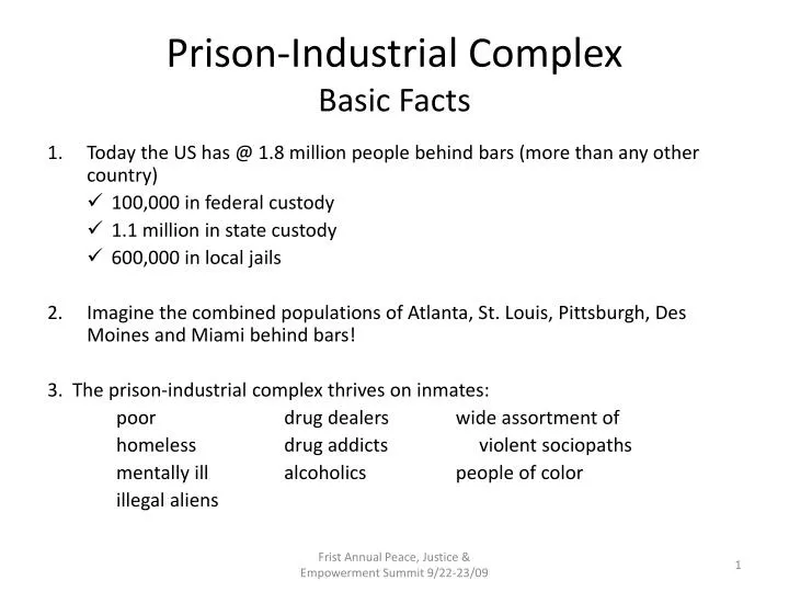 prison industrial complex basic facts
